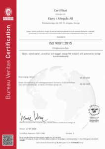 Certifiering i ISO 9001 (kvalitetsledning).